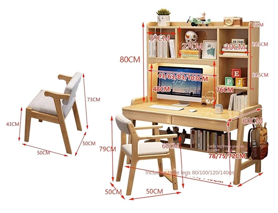 ライディング学習机(本体部分のみ) Amazon.co.jp: 本棚一体型無垢材学習机、ライティングや